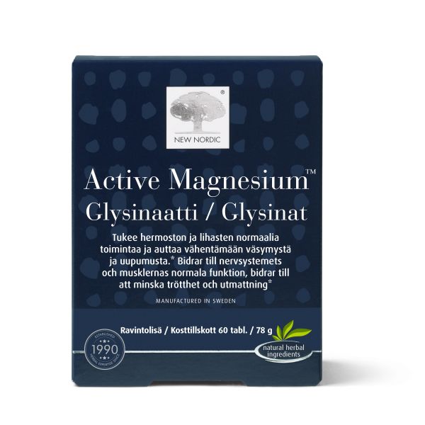 Active Magnesium Glysinaatti 60 kpl